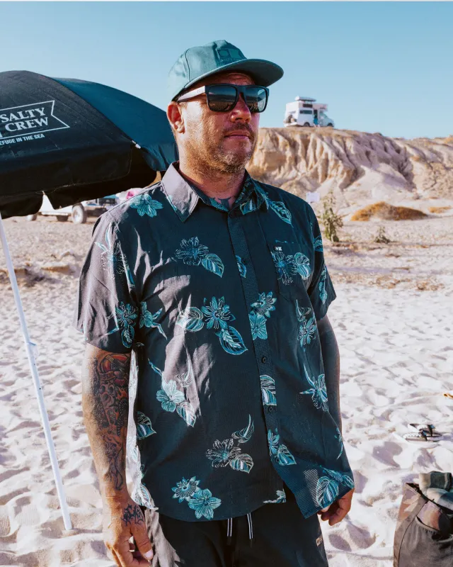 Salty Crew Breezer Perforated Button Up - Phantom sold by Sun Diego Boardshops