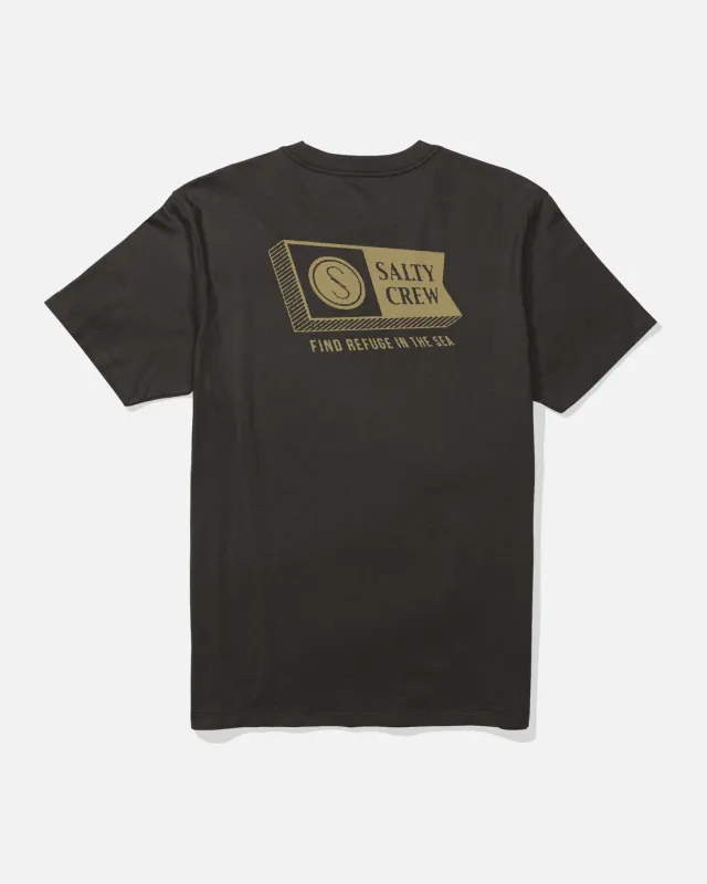 Salty Crew Alphabet Tee - Black sold by Sun Diego Boardshops