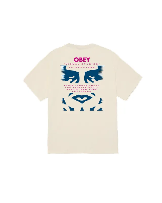 Obey Visual Studies Classic T-Shirt - Cream sold by Sun Diego Boardshops