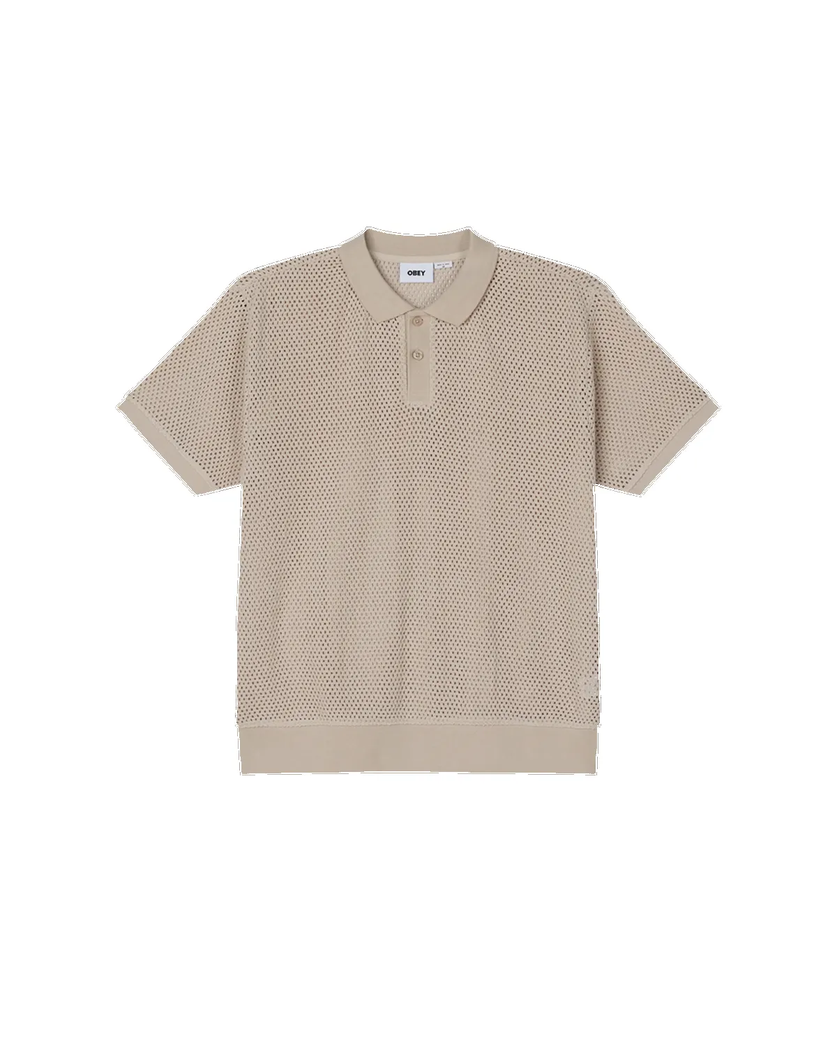 Obey Saratoga Mesh Polo - Silver Grey sold by Sun Diego Boardshops