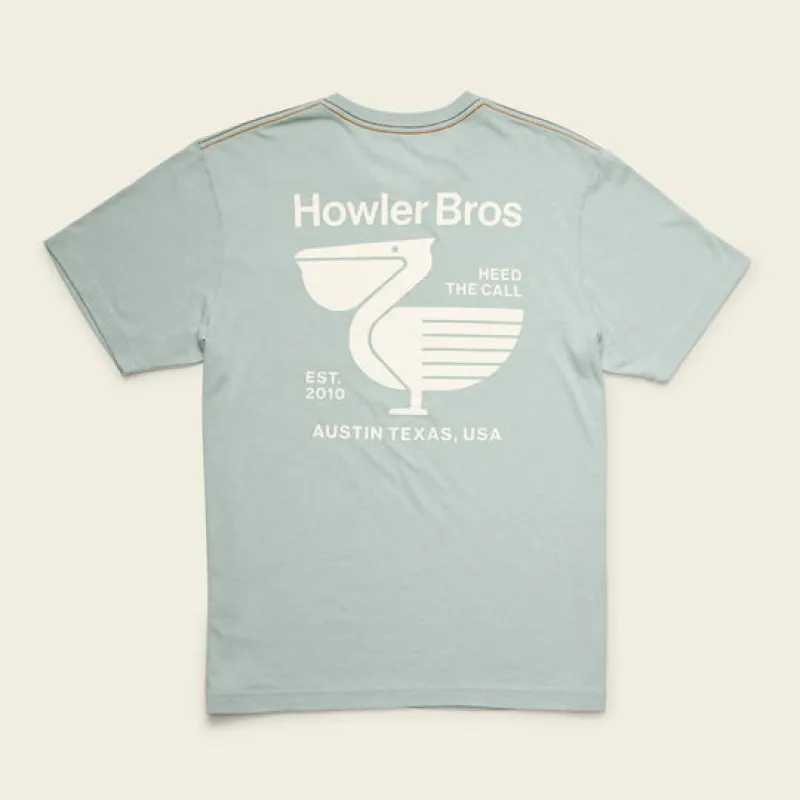 Howler Bros Pelican Postage Pocket T-Shirt - Grey made by Sun Diego Boardshops