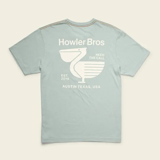 Howler Bros Pelican Postage Pocket T-Shirt - Grey sold by Sun Diego Boardshops
