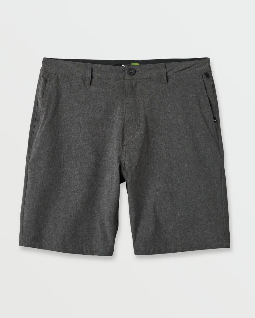 Quiksilver Union Heather 20" Amphibian Hybrid Shorts - Black sold by Sun Diego Boardshops