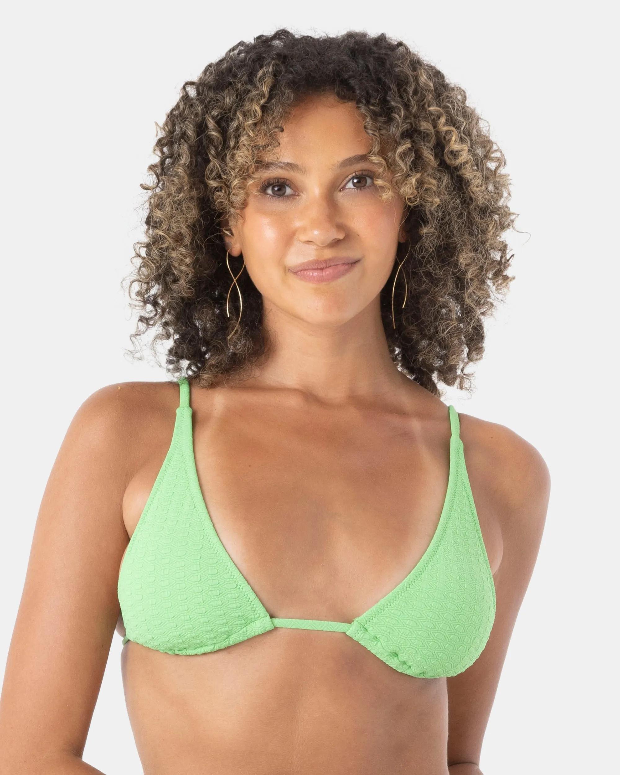 Roxy Haleiwa Built Up Triangle Bikini Top - Vibrant Green sold by Sun Diego Boardshops
