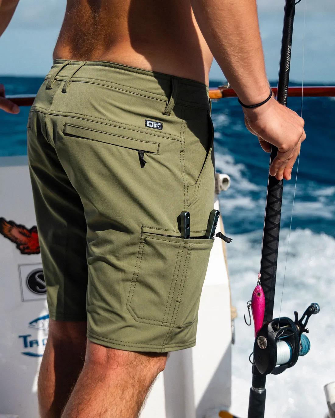 Salty Crew Transom Tech Short - Dusty Olive sold by Sun Diego Boardshops product image thumbnail 2