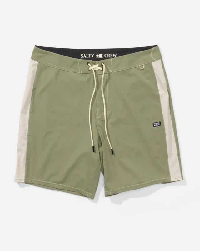 Salty Crew Channel Boardshort - Oil Green sold by Sun Diego Boardshops