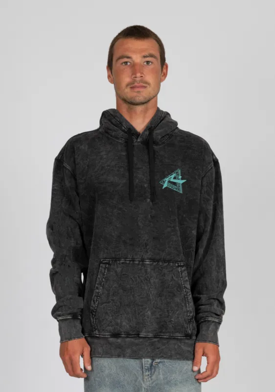 Rusty Triangle R.Dot Hooded Pull Over - Black Acid sold by Sun Diego Boardshops
