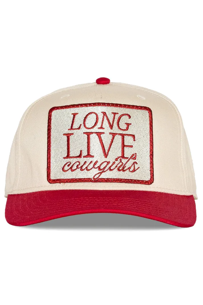 That Friday Feeling Long Live Cowgirls Canvas Trucker Hat - Red Split sold by Sun Diego Boardshops