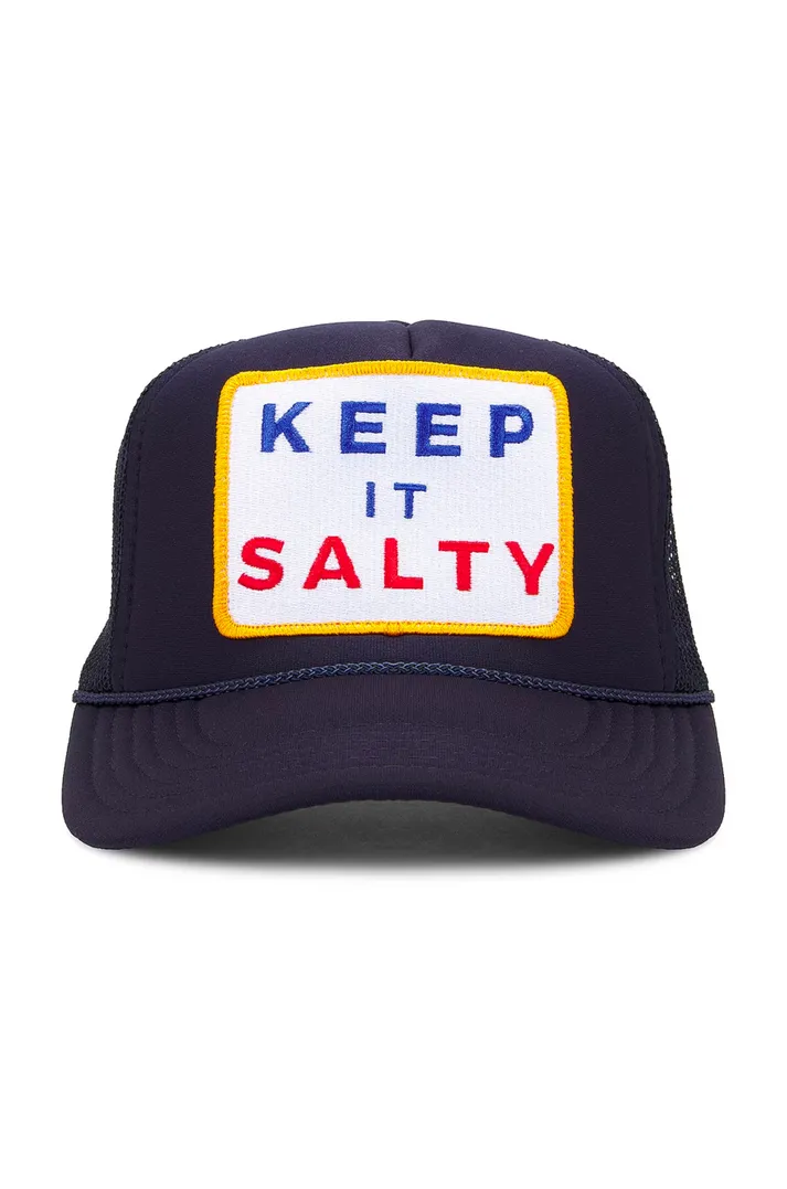 That Friday Feeling Keep It Salty Trucker Hat - Navy sold by Sun Diego Boardshops