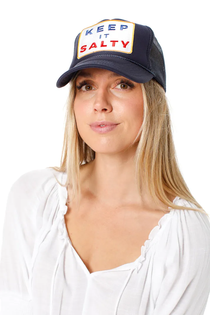 That Friday Feeling Keep It Salty Trucker Hat - Navy sold by Sun Diego Boardshops product image thumbnail 2
