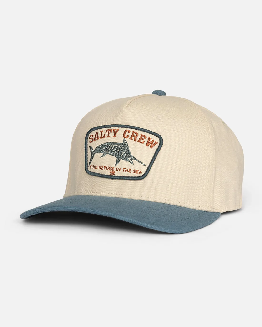 Salty Crew Billfisher 5 Panel Hat - Off White Pilot Blue sold by Sun Diego Boardshops product image thumbnail 2