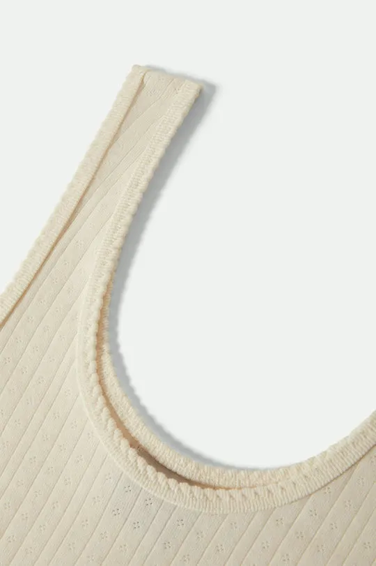 Brixton Pointelle Slim Fit Tank - White sold by Sun Diego Boardshops product image thumbnail 3