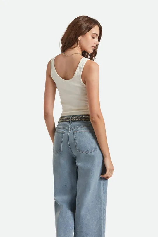 Brixton Pointelle Slim Fit Tank - White sold by Sun Diego Boardshops product image thumbnail 2