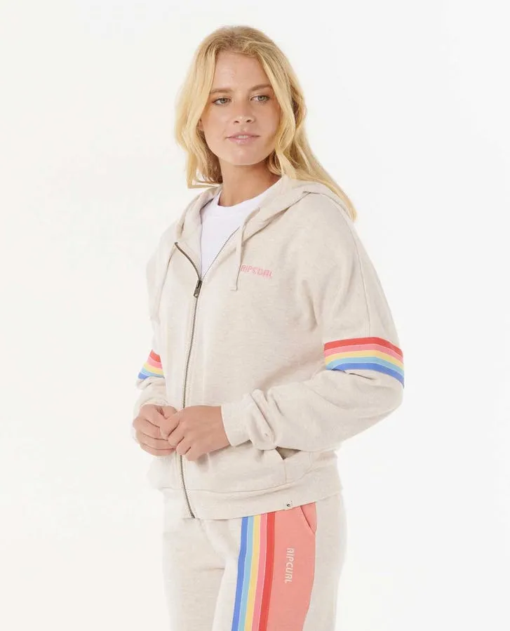 Rip Curl Surf Revival Zip Through Jacket - Oatmeal Marle 8526 sold by Sun Diego Boardshops product image thumbnail 3