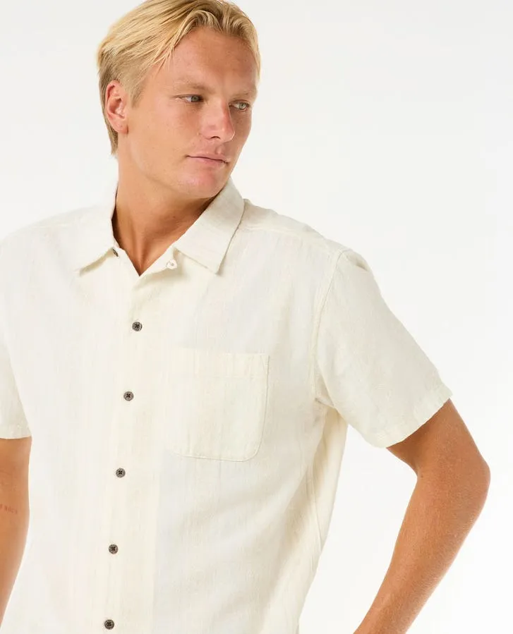 Rip Curl Raw Energy Stripe Short Sleeve Shirt - 3021 Bone sold by Sun Diego Boardshops