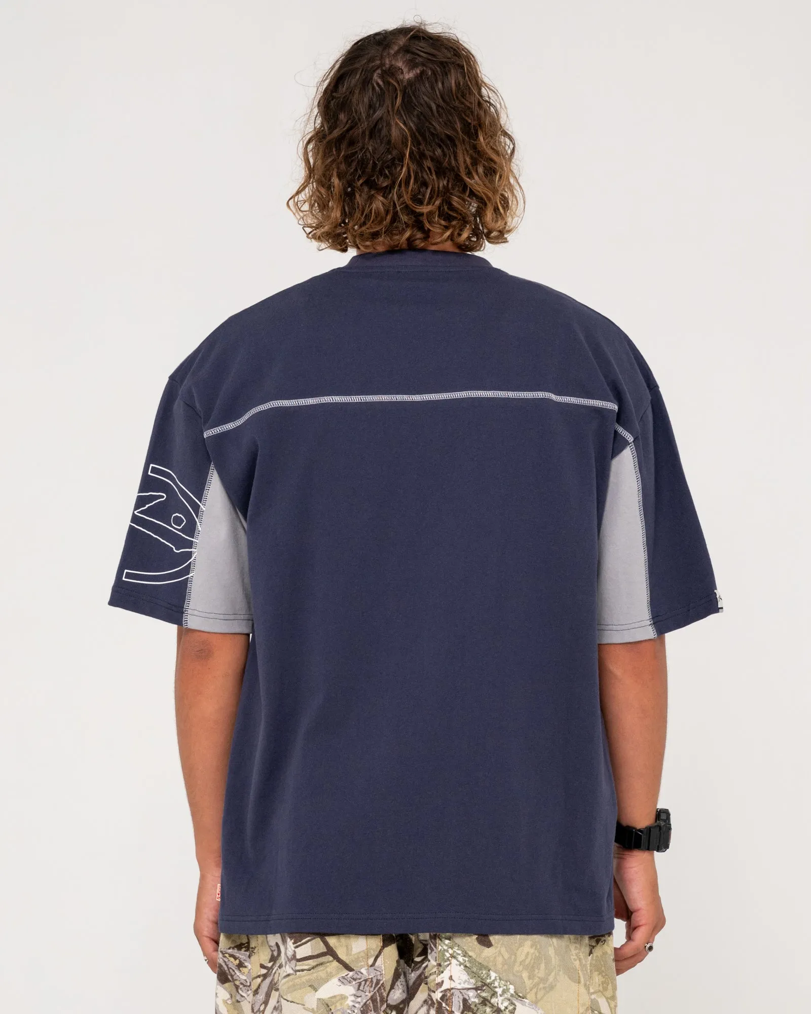 Rusty Cyberwave Short Sleeve Tee - Dark Blue sold by Sun Diego Boardshops product image thumbnail 4