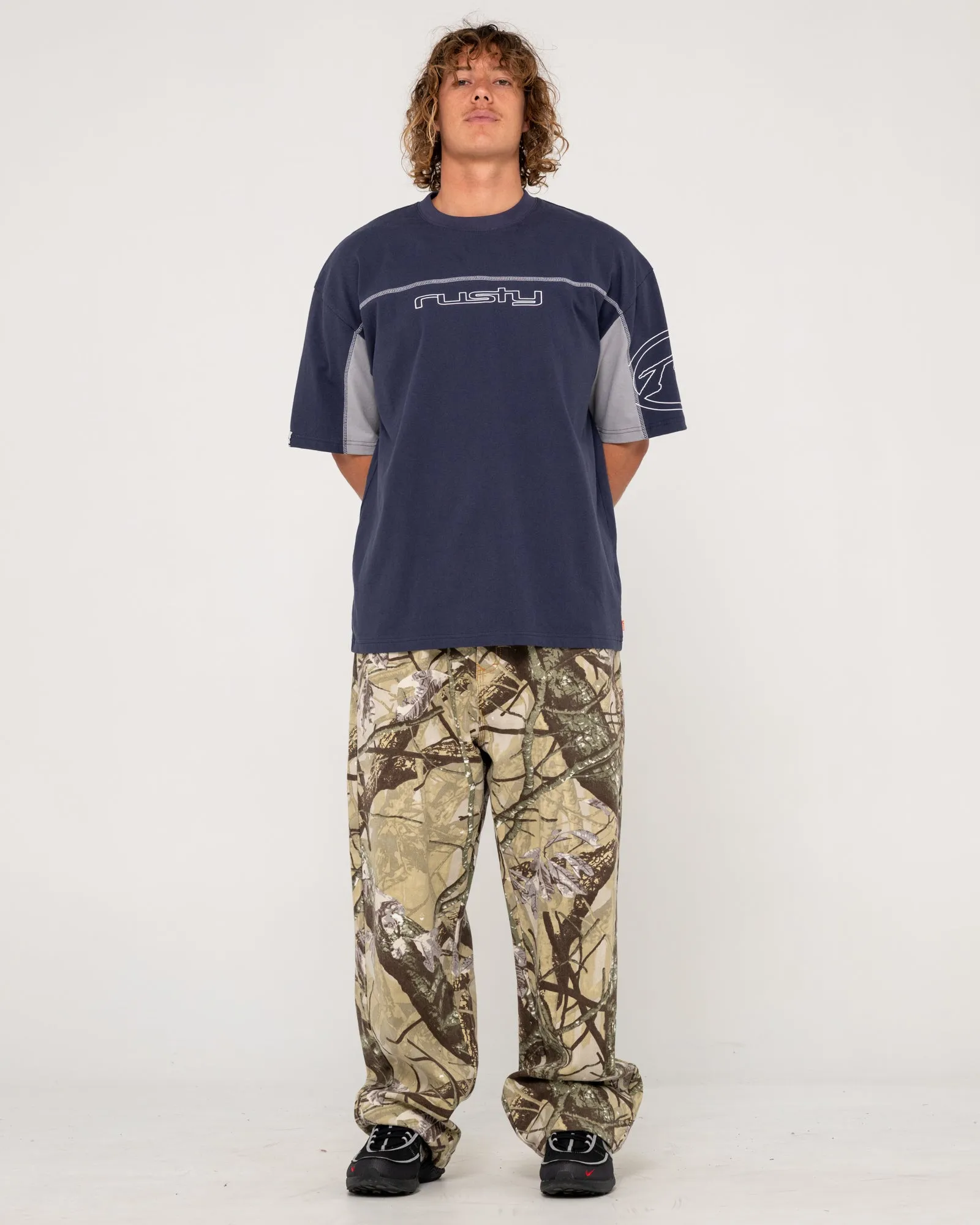 Rusty Cyberwave Short Sleeve Tee - Dark Blue sold by Sun Diego Boardshops product image thumbnail 5