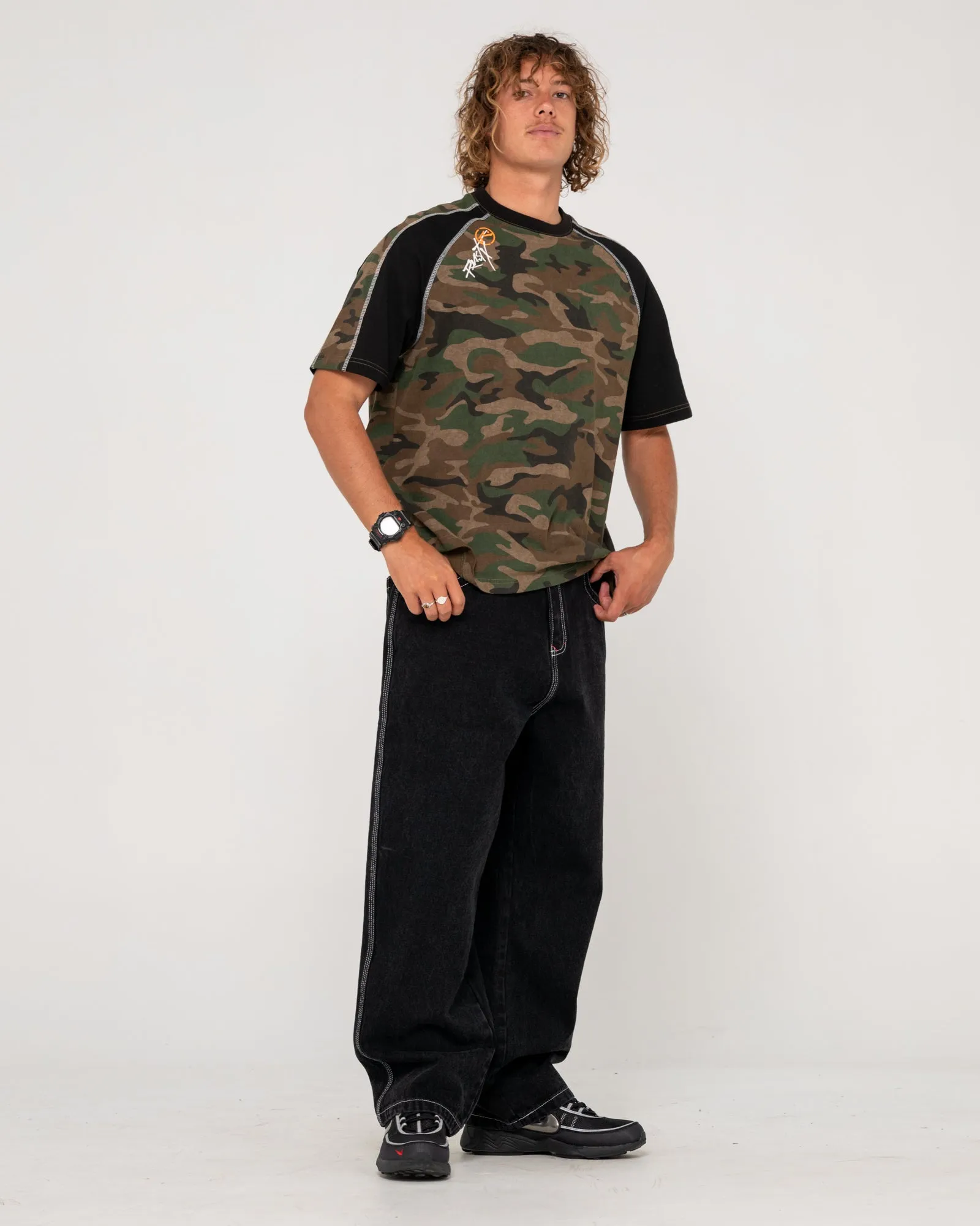 Rusty Woof Raglan Short Sleeve Tee - Camo sold by Sun Diego Boardshops product image thumbnail 4