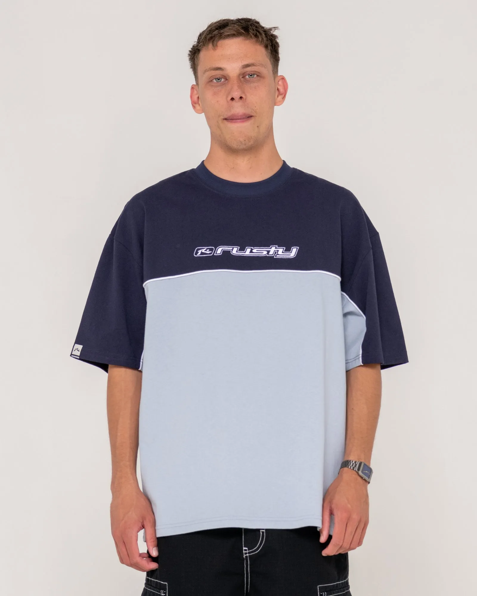 Rusty Infinity 2.0 Short Sleeve Tee - Smokey Blue sold by Sun Diego Boardshops