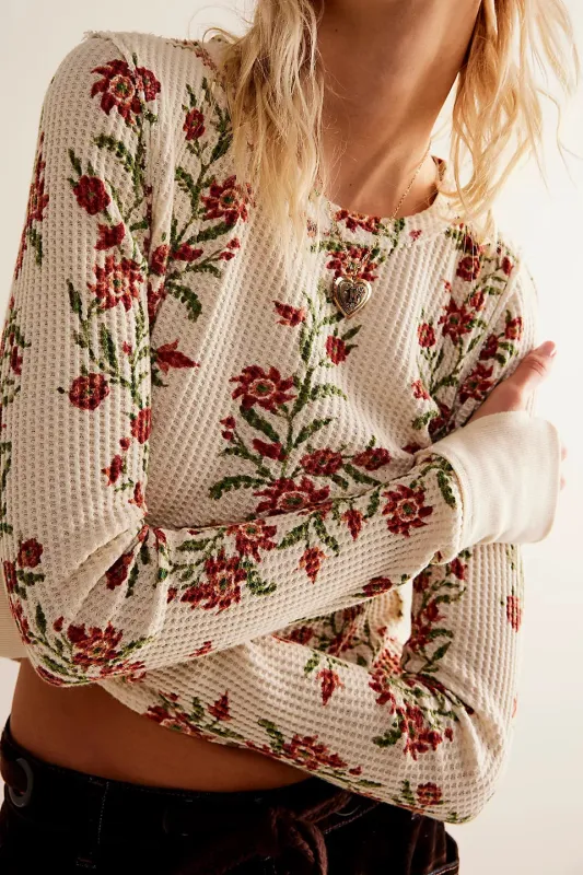 Free People We The Free Pretty Little Thermal - Sand Combo Folk Vine sold by Sun Diego Boardshops