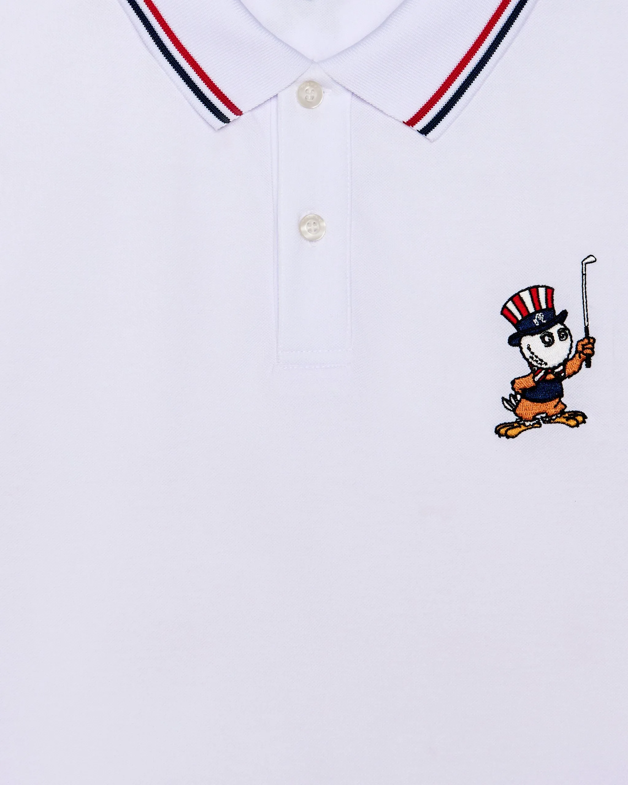 Malbon Eagle Buckets Performance Pique Polo - White sold by Sun Diego Boardshops product image thumbnail 3