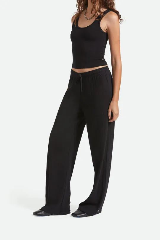 Brixton Pointelle Lounge Pant - Black sold by Sun Diego Boardshops product image thumbnail 2