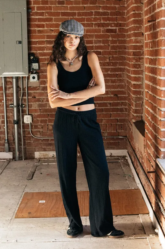 Brixton Pointelle Lounge Pant - Black sold by Sun Diego Boardshops product image thumbnail 4