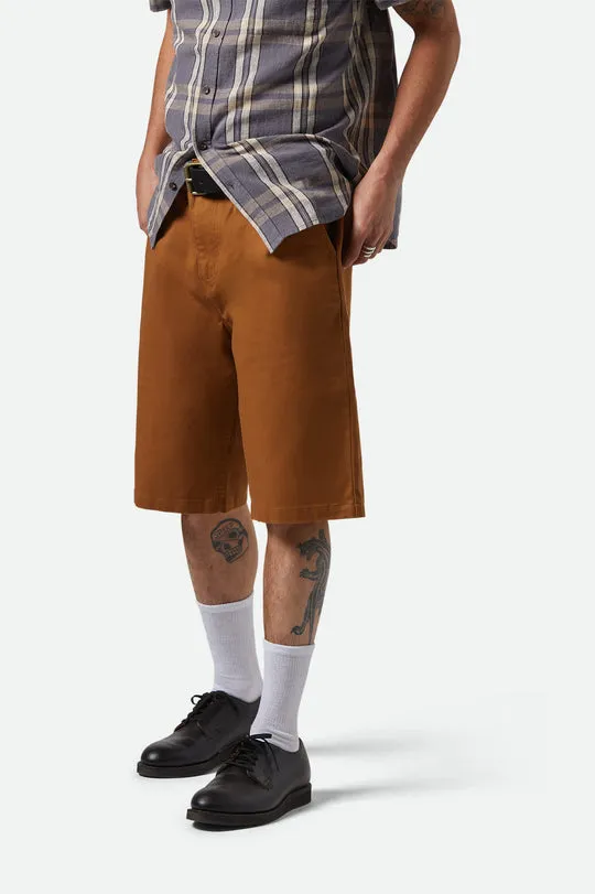 Brixton Choice Chino Baggy Short - Washed Copper sold by Sun Diego Boardshops product image thumbnail 2