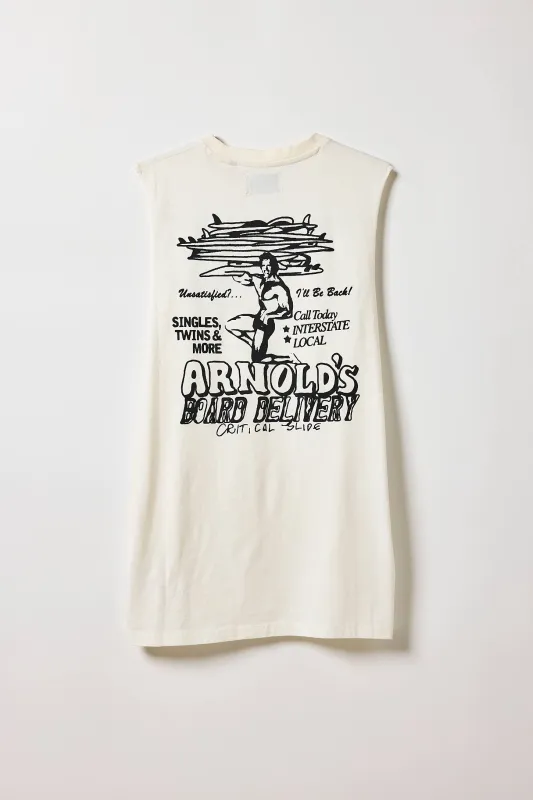 Critical Slide Arnie Muscle Tee - Vintage White sold by Sun Diego Boardshops
