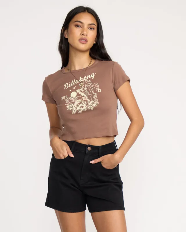Billabong Tropic Happenings Short Sleeve T-Shirt - Espresso Brown sold by Sun Diego Boardshops