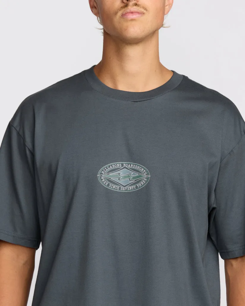 Billabong Rotor Diamond Regular Short Sleeve T-Shirt - Medium Blue sold by Sun Diego Boardshops product image thumbnail 3