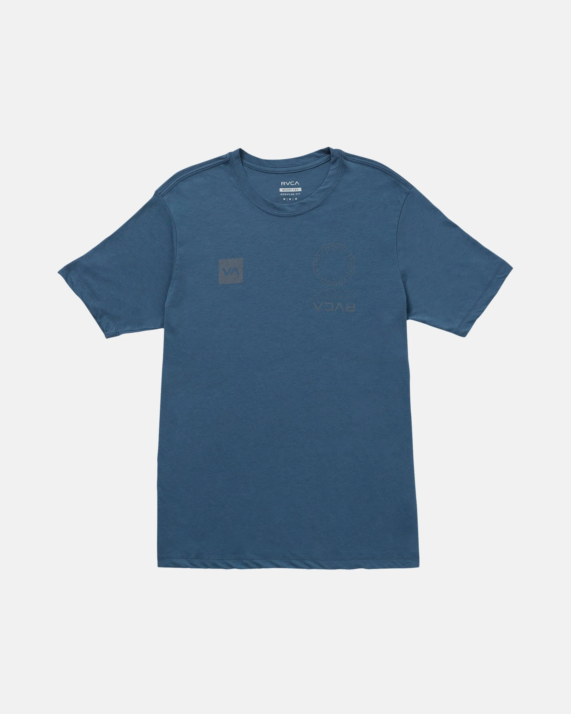 RVCA Va Mark Reflective Short Sleeve Tee - Dark Denim sold by Sun Diego Boardshops