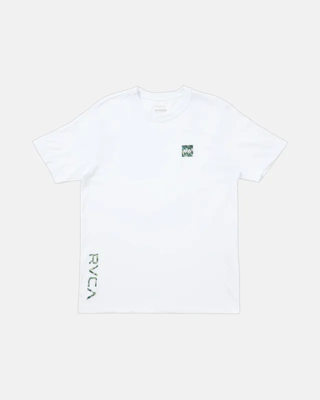 RVCA RVCA 2X Fill Short Sleeve Tee - White sold by Sun Diego Boardshops