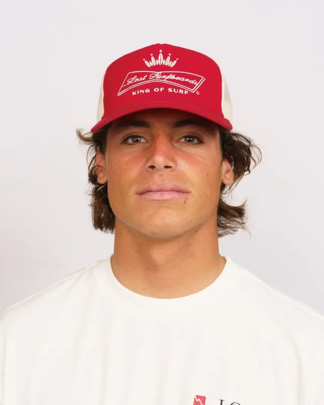 Lost King Of Surf Trucker Hat - Faded Red/ Off White sold by Sun Diego Boardshops