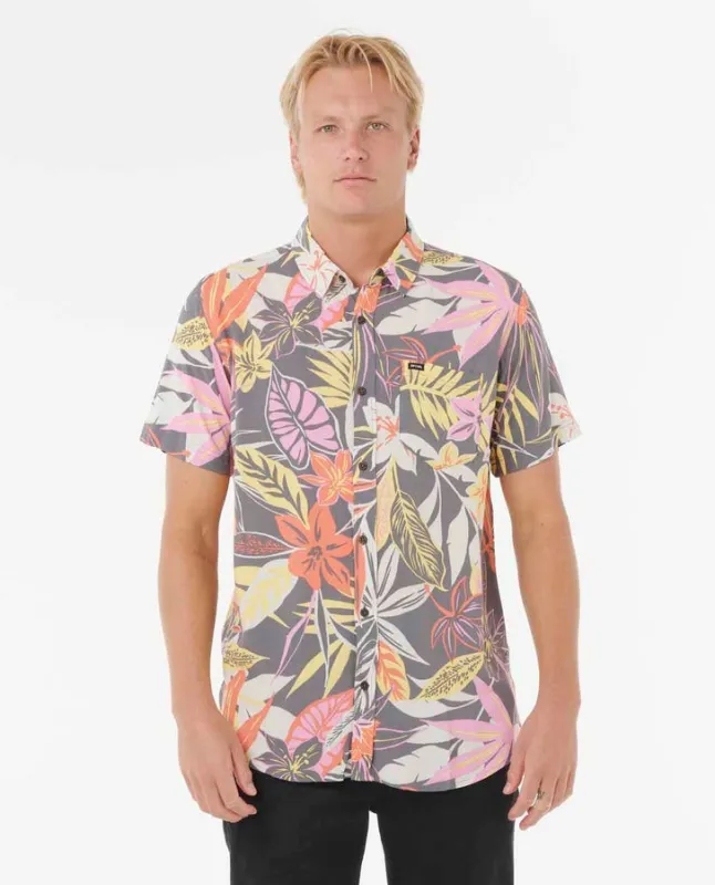 Rip Curl Rio Short Sleeve Shirt - Dark Grey made by Sun Diego Boardshops