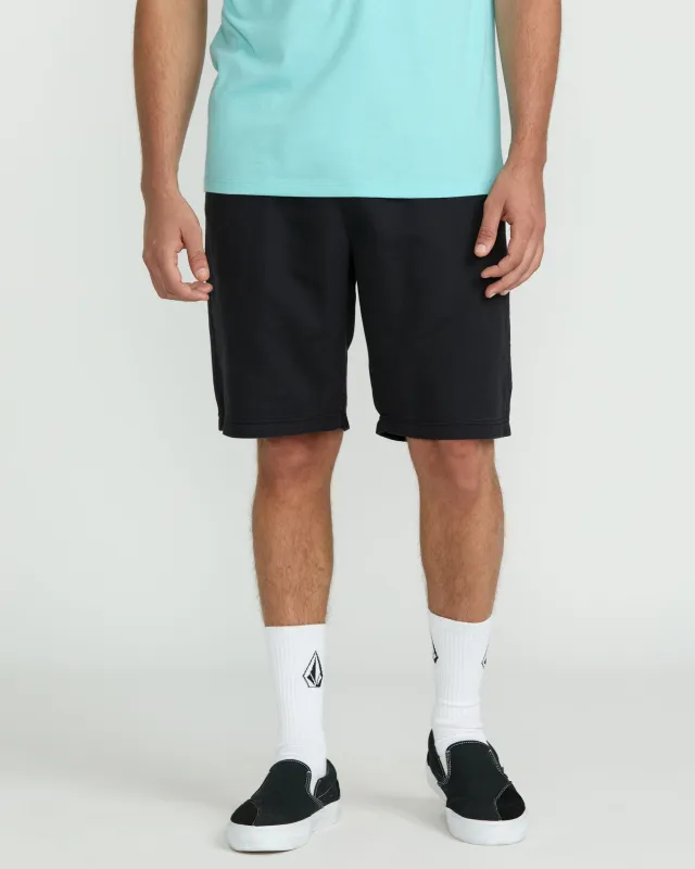 Volcom Vs91 Elastic Waist Shorts 20" - Black sold by Sun Diego Boardshops