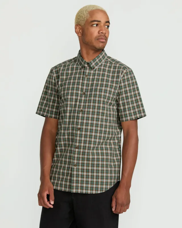 Volcom Morphew Short Sleeve Shirt - Light Olive sold by Sun Diego Boardshops