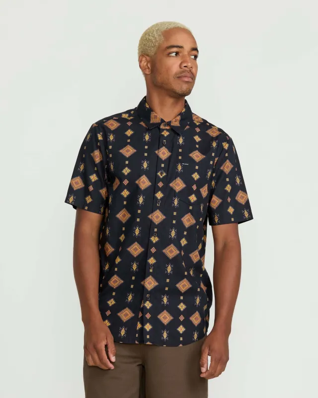 Volcom Desert Dobby Short Sleeve Shirt - Black sold by Sun Diego Boardshops