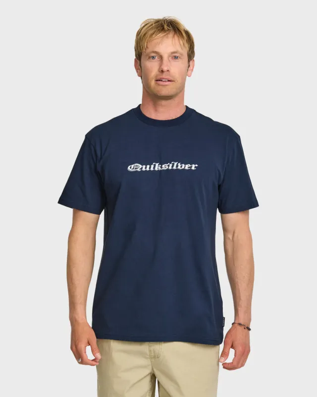 Quiksilver Chrome English Mercury T-Shirt - Black Iris sold by Sun Diego Boardshops