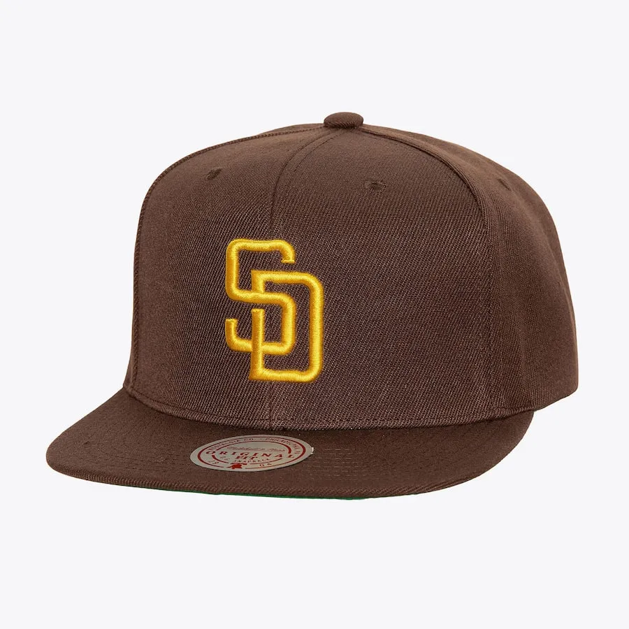 Mitchell & Ness San Diego Padres League Patch Snapback Hat - Brown sold by Sun Diego Boardshops