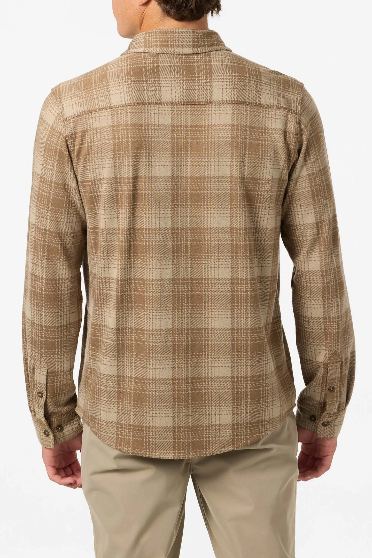 O`Neill Sutton Knit Plaid Standard Fit Long Sleeve Shirt - Dark Khaki sold by Sun Diego Boardshops product image thumbnail 3