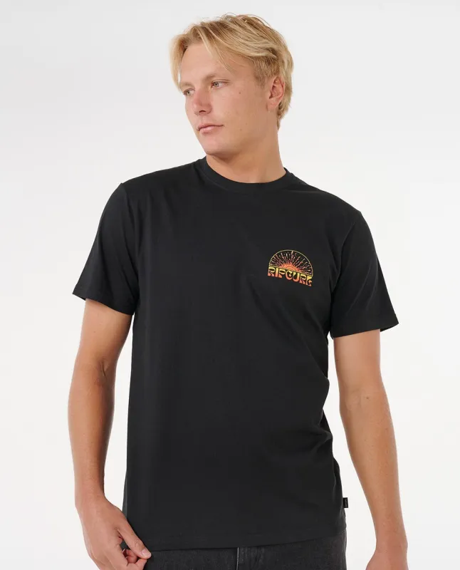 Rip Curl Grateful Shred Standard Tee - Black sold by Sun Diego Boardshops