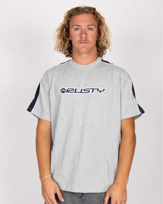 Rusty Alonso Short Sleeve Tee - Grey Marle sold by Sun Diego Boardshops