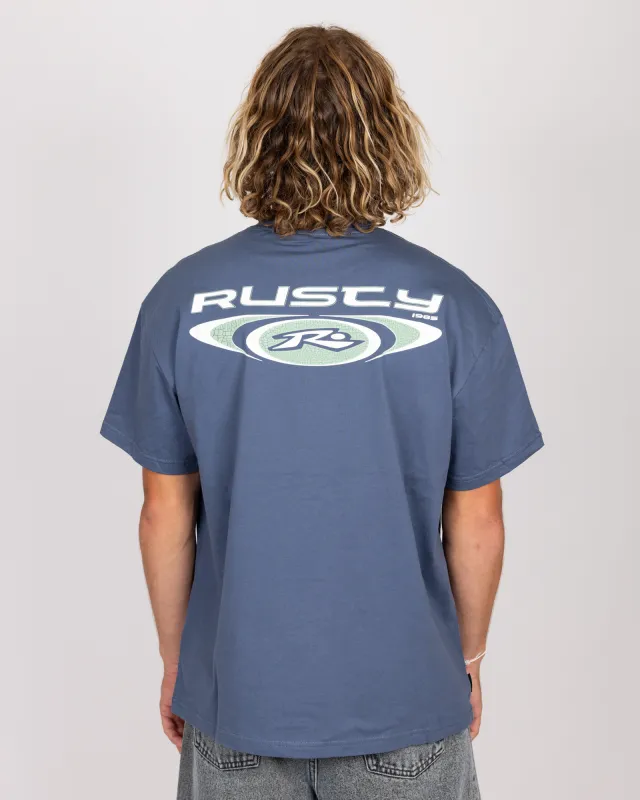 Rusty Irie Eye Short Sleeve Tee - China Blue sold by Sun Diego Boardshops