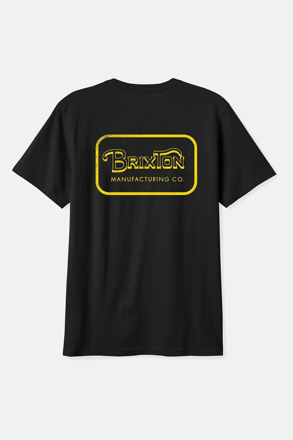 Brixton Grade Standard T-Shirt - Black/Dark Yellow sold by Sun Diego Boardshops