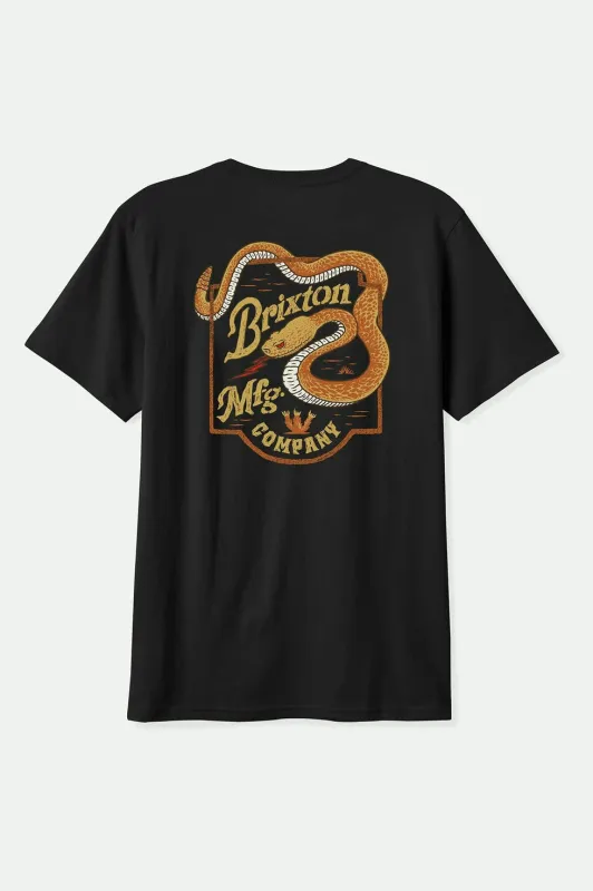 Brixton Rothwell Tailored T-Shirt - Black sold by Sun Diego Boardshops