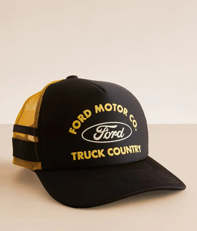 Brixton Brixton X Ford Built Ford Tough Trucker Hat - Burnt Rubber/Empire Yellow sold by Sun Diego Boardshops