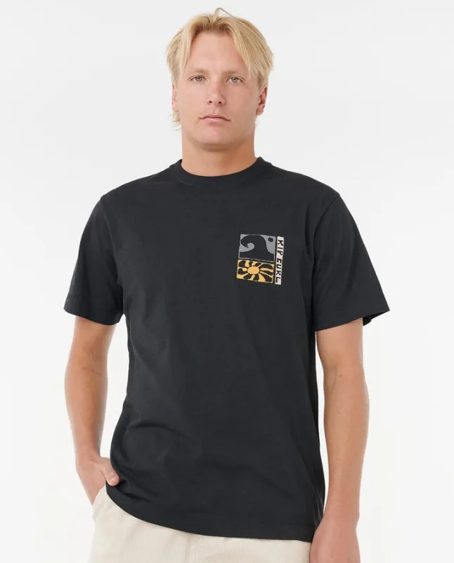 Rip Curl Artist Of The Search - Ty Williams Coastline Relaxed Tee - Black sold by Sun Diego Boardshops