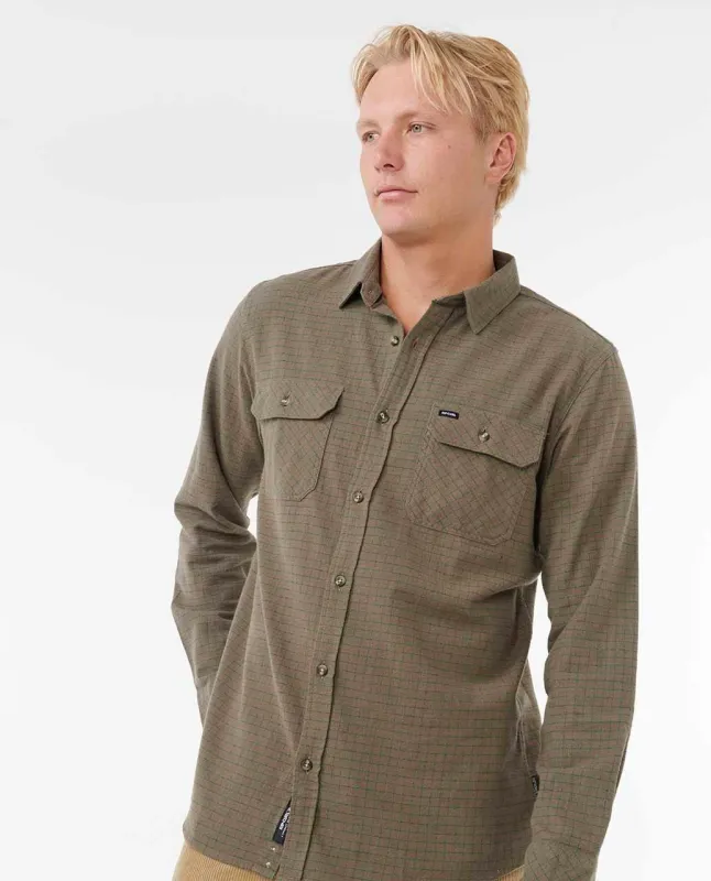 Rip Curl Classic Surf Checked In Flannel - Cactus Green made by Ripcurl