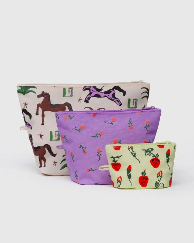 Baggu Go Pouch Set - Painted Prairie sold by Sun Diego Boardshops